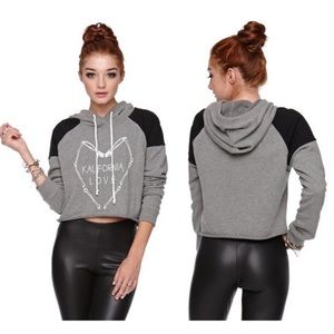 Kendall and Kylie crop top sweatshirt